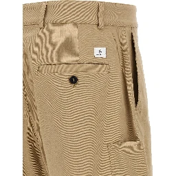 Beige Cotton Bermuda Shorts