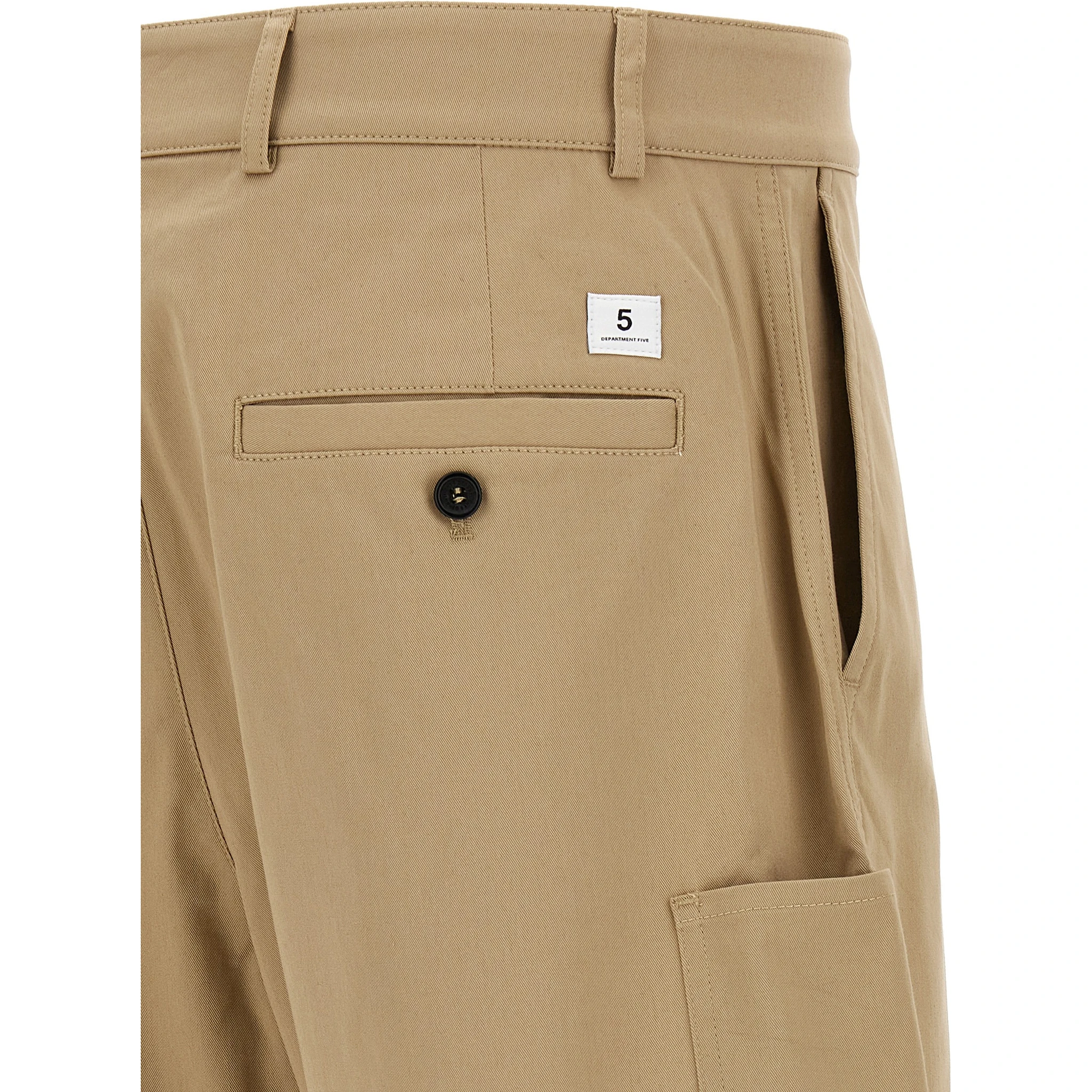 Beige Cotton Bermuda Shorts