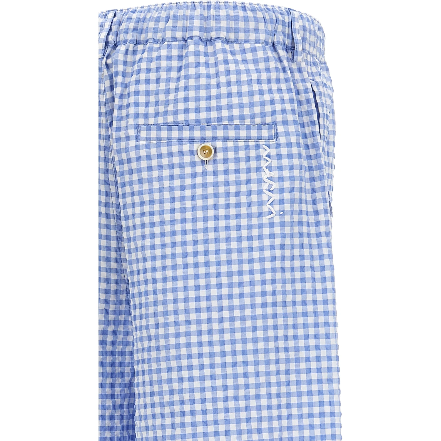 Blue Polyamide Bermuda Shorts