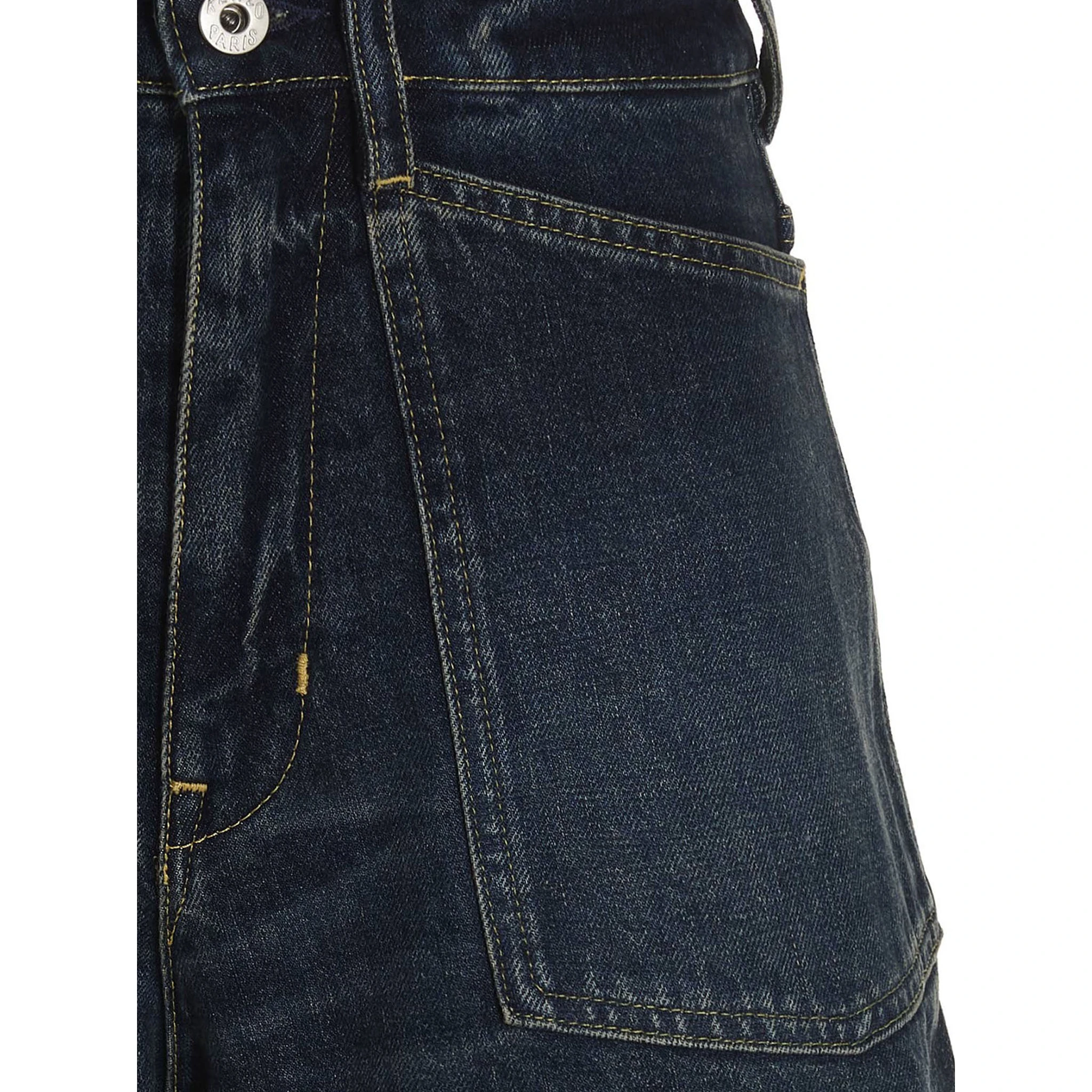 Blue Cotton Bermuda Shorts