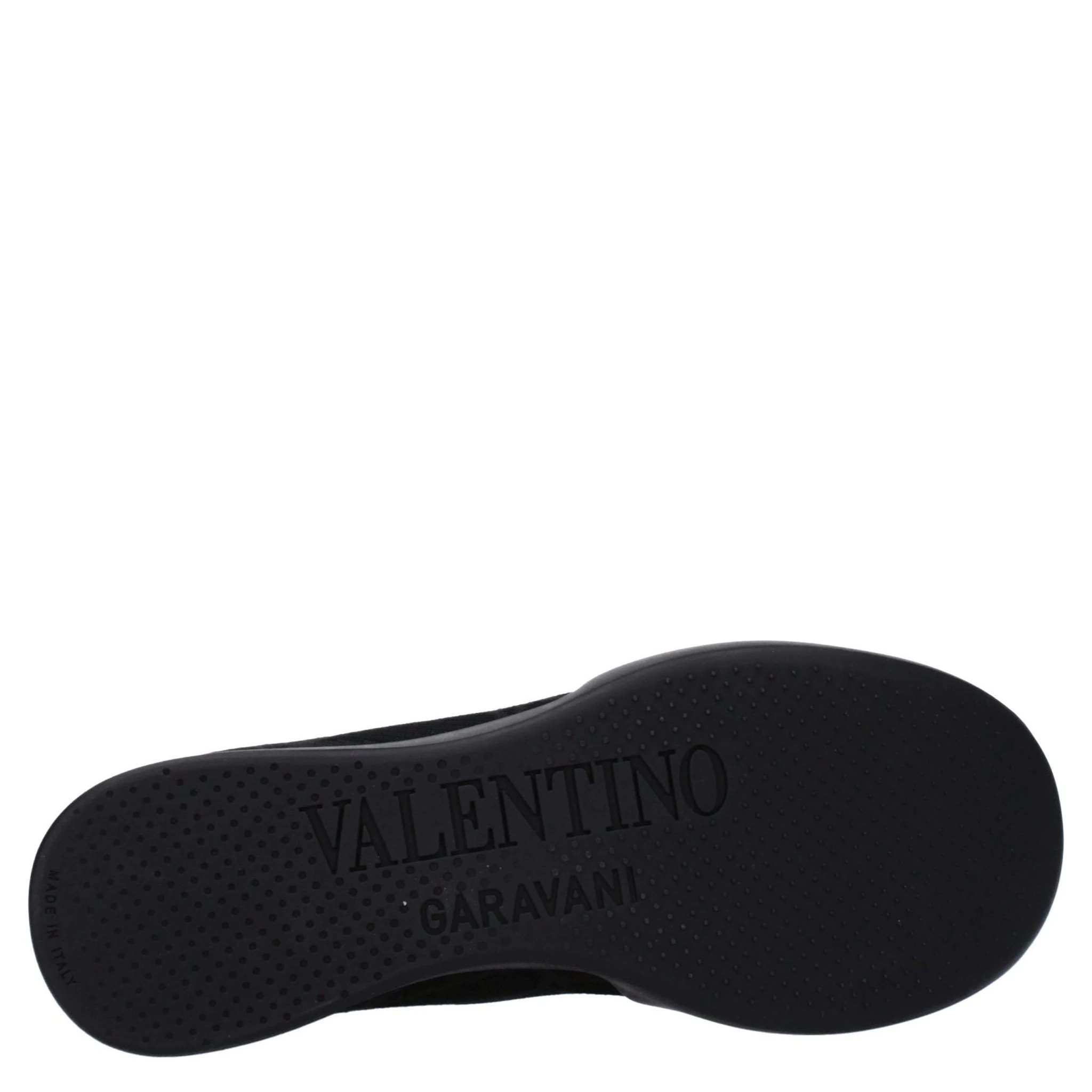 Black Fabric High Top Sneakers