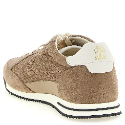 Beige Calfskin Low Top Sneakers