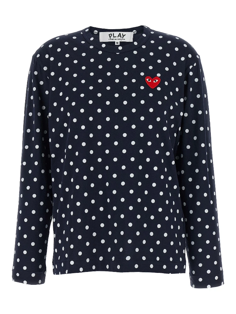 Blue Cotton Long Sleeve T-Shirt