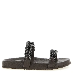 Brown Leather Slides