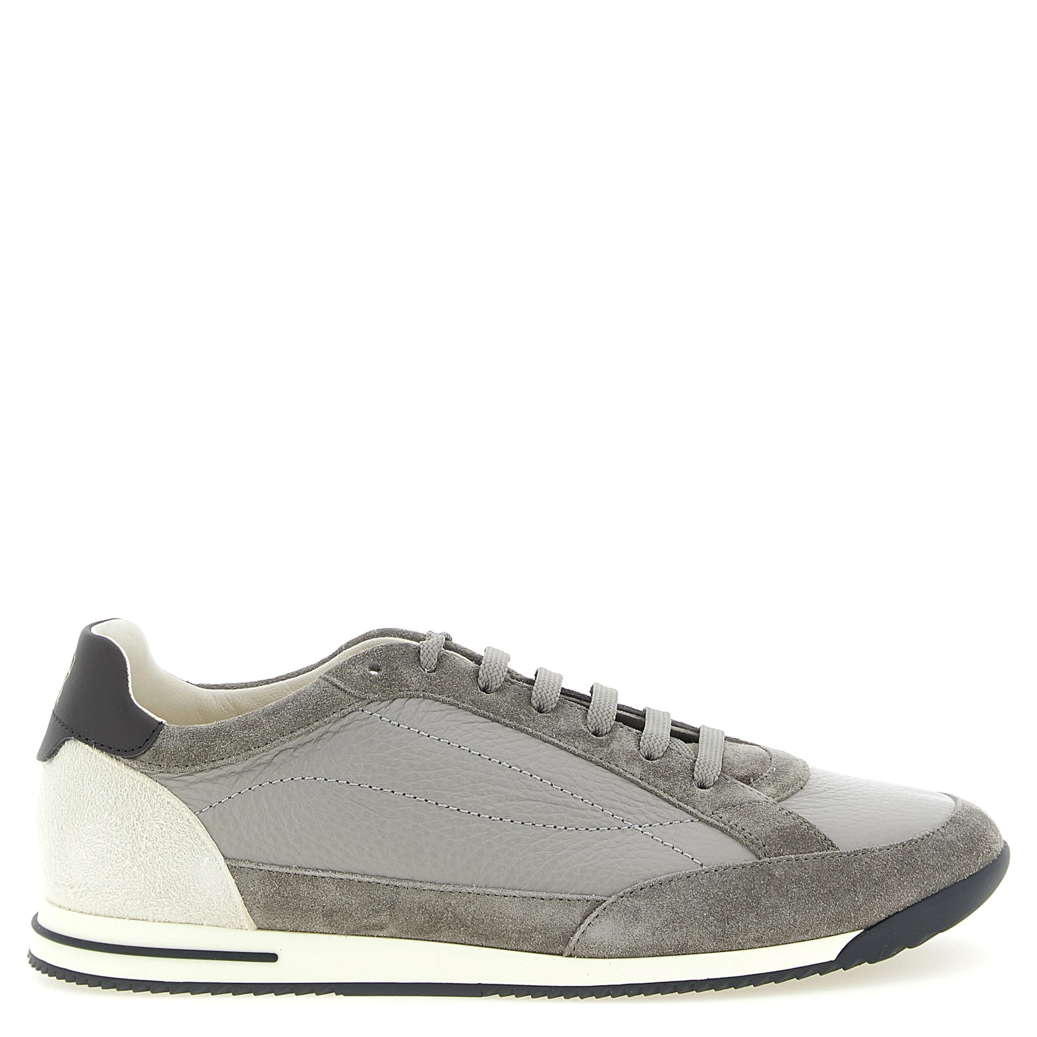 Gray Nubuc Leather Sneakers