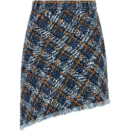 Blue Cotton Long Skirt