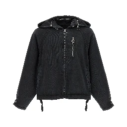 Black Cotton Shell Jacket