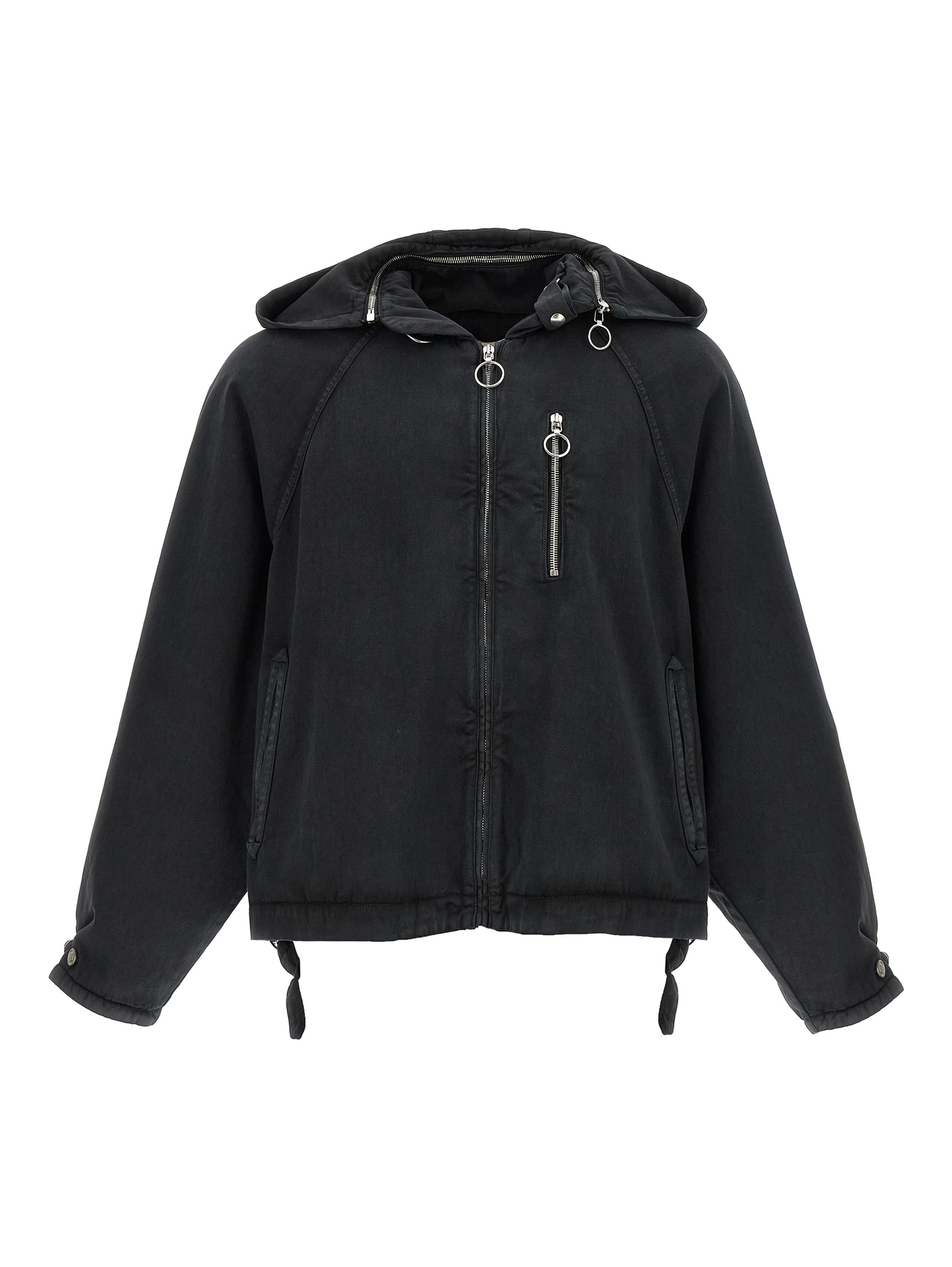 Black Cotton Shell Jacket