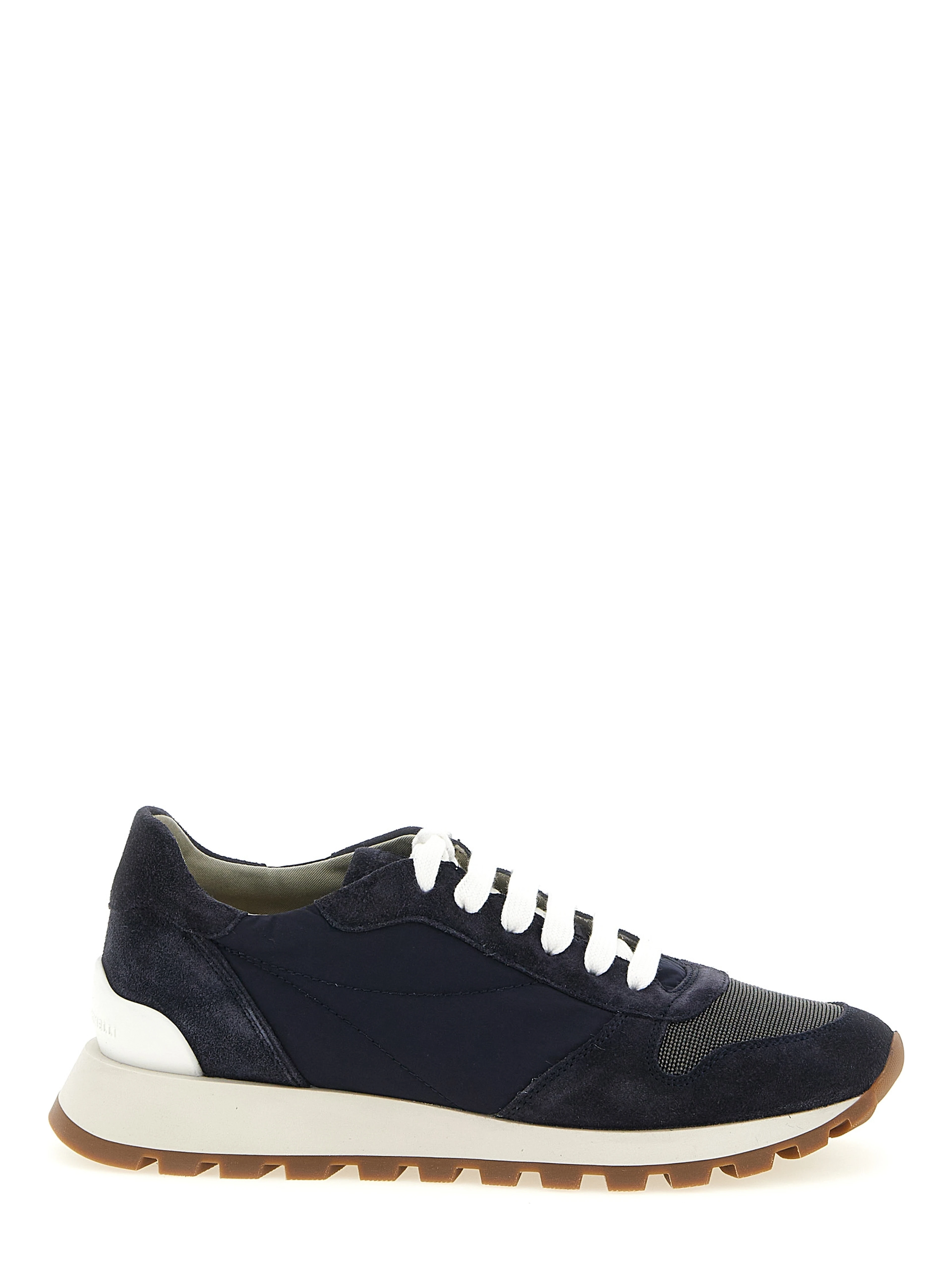 Blue Polyester Athletic Sneakers