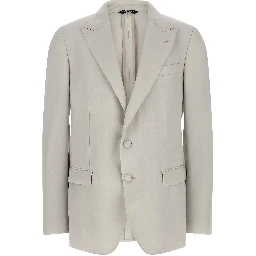Gray Virgin Wool Blazer