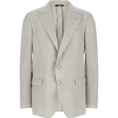 Gray Virgin Wool Blazer