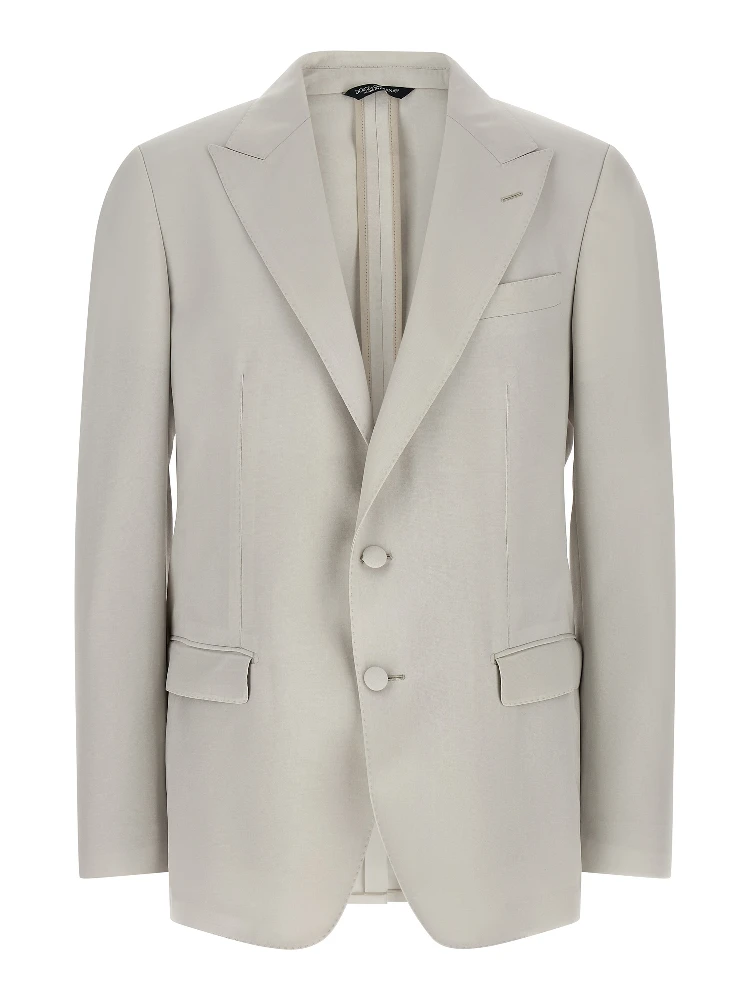 Gray Virgin Wool Blazer