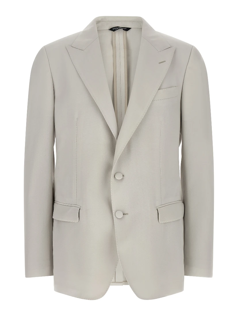 Gray Virgin Wool Blazer