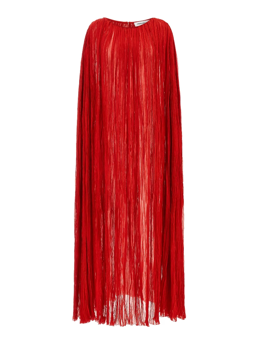 Multicolor Silk Long Dress