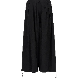 Black Triacetate Casual Pants