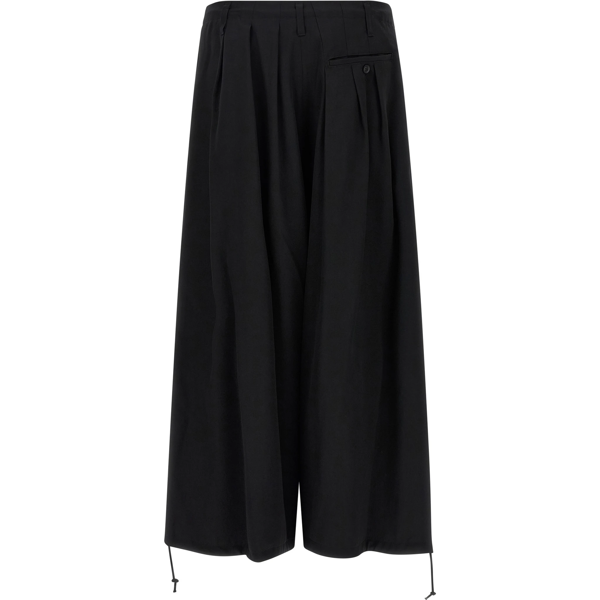 Black Triacetate Casual Pants