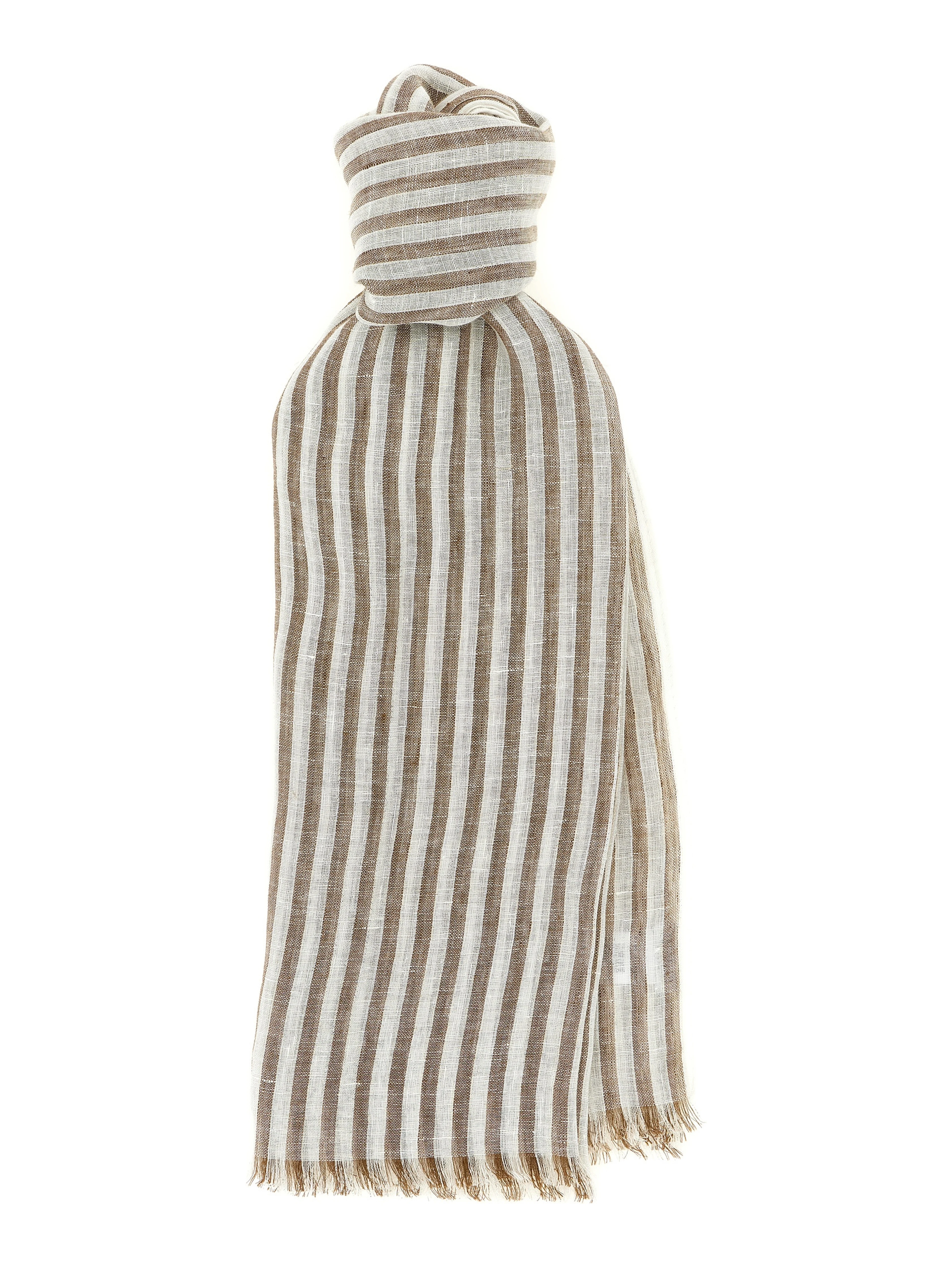 Brown Linen Scarf
