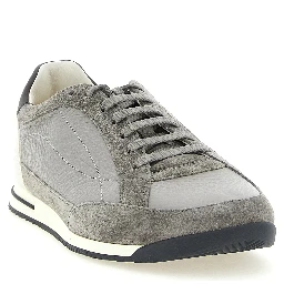 Gray Nubuc Leather Sneakers