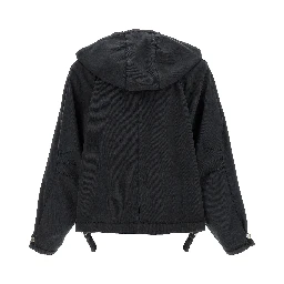 Black Cotton Shell Jacket