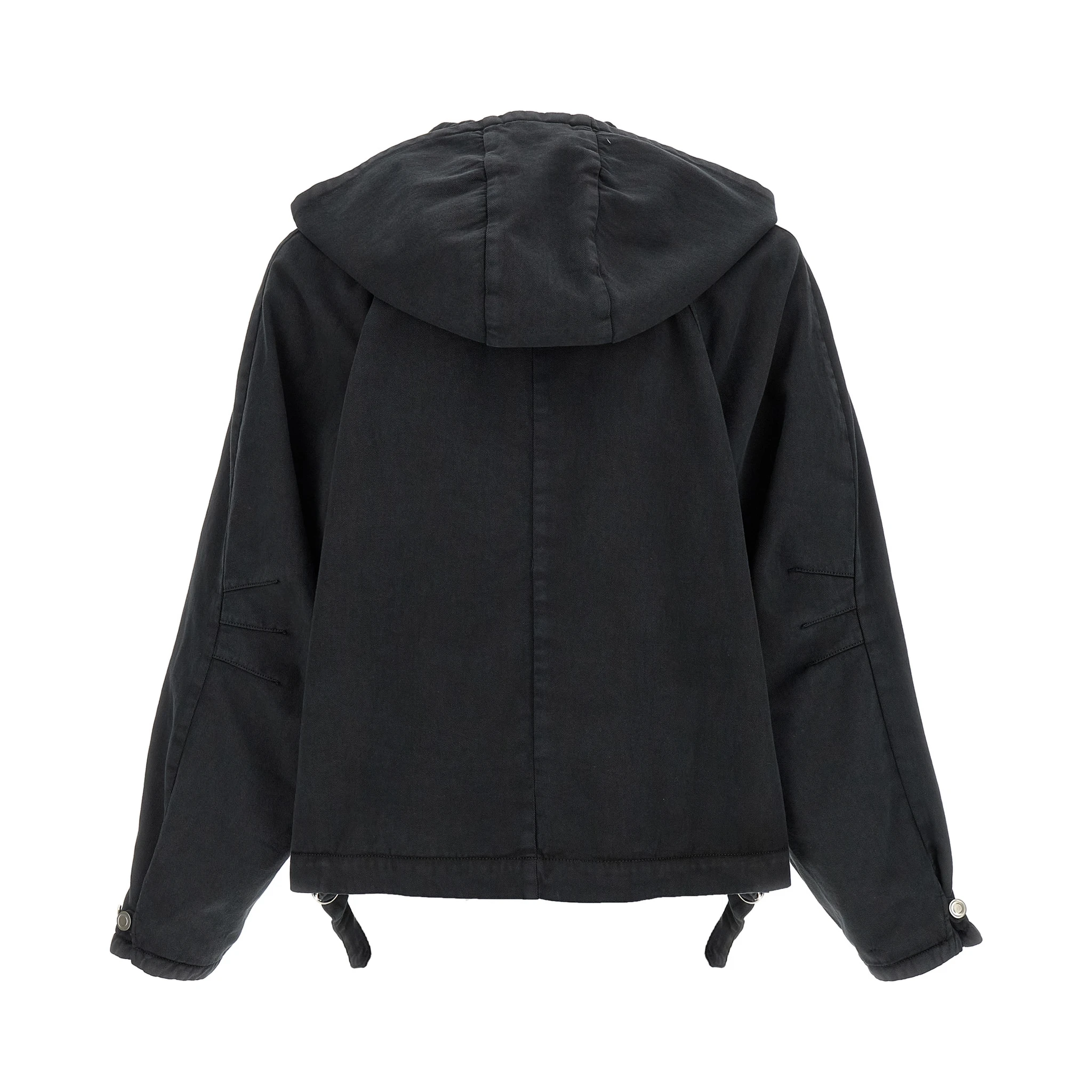 Black Cotton Shell Jacket