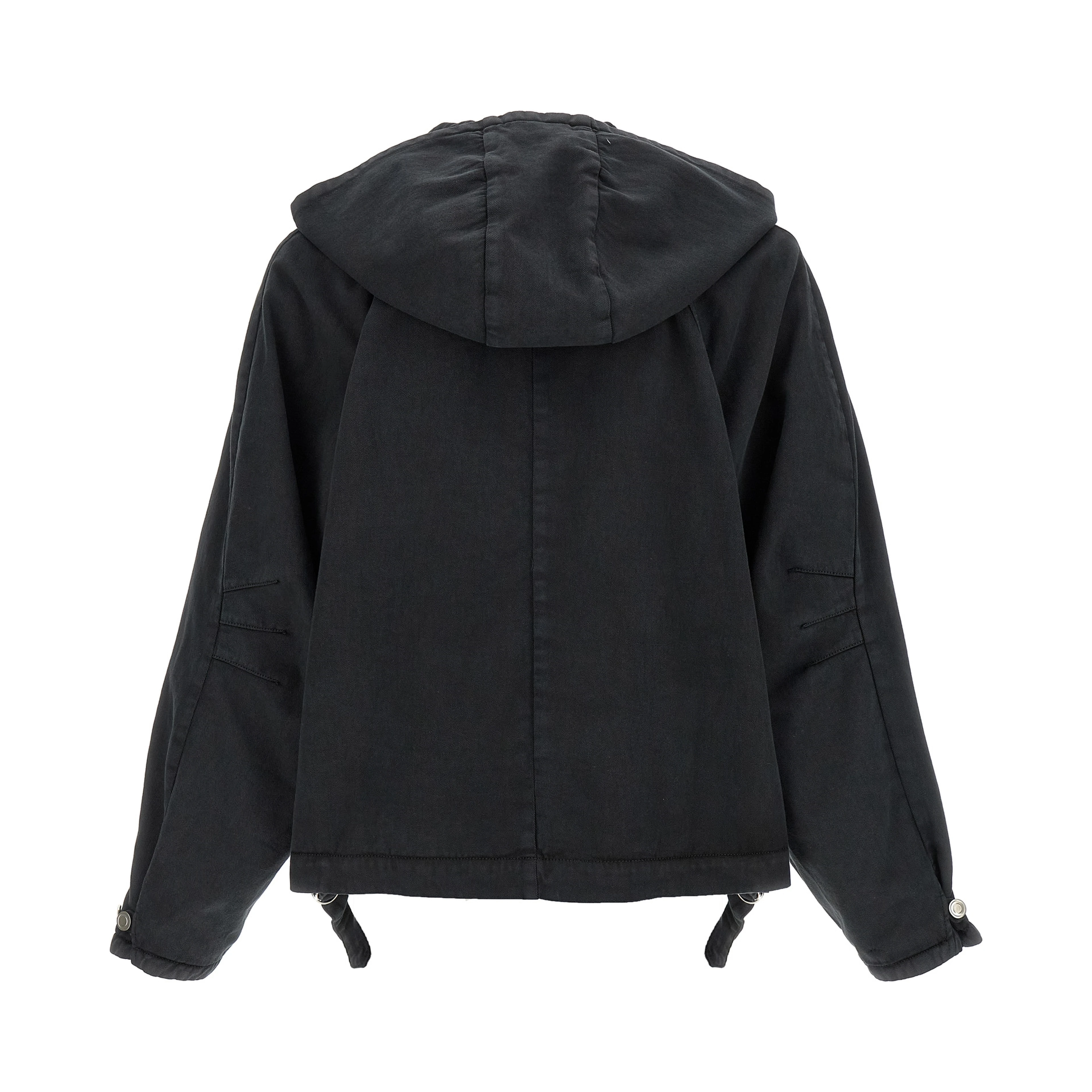 Black Cotton Shell Jacket
