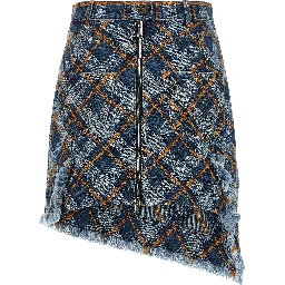 Blue Cotton Long Skirt