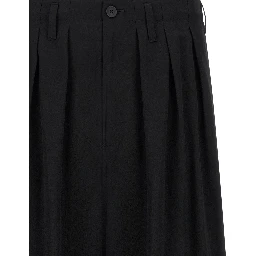 Black Triacetate Casual Pants