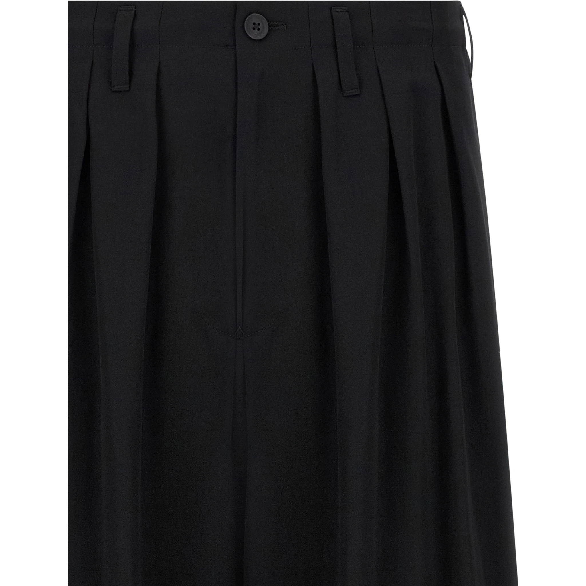 Black Triacetate Casual Pants