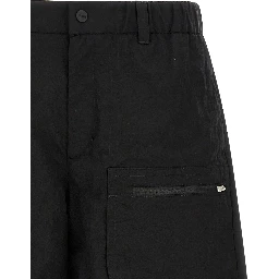 Black Polyamide Bermuda Shorts