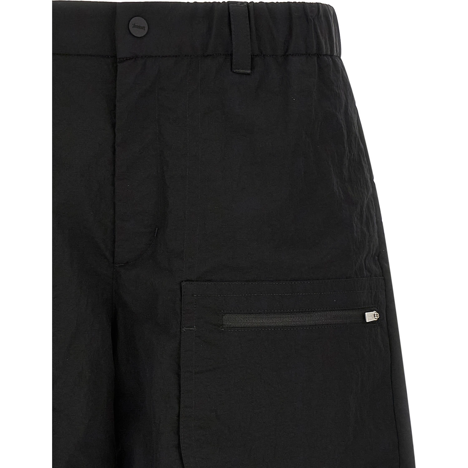 Black Polyamide Bermuda Shorts
