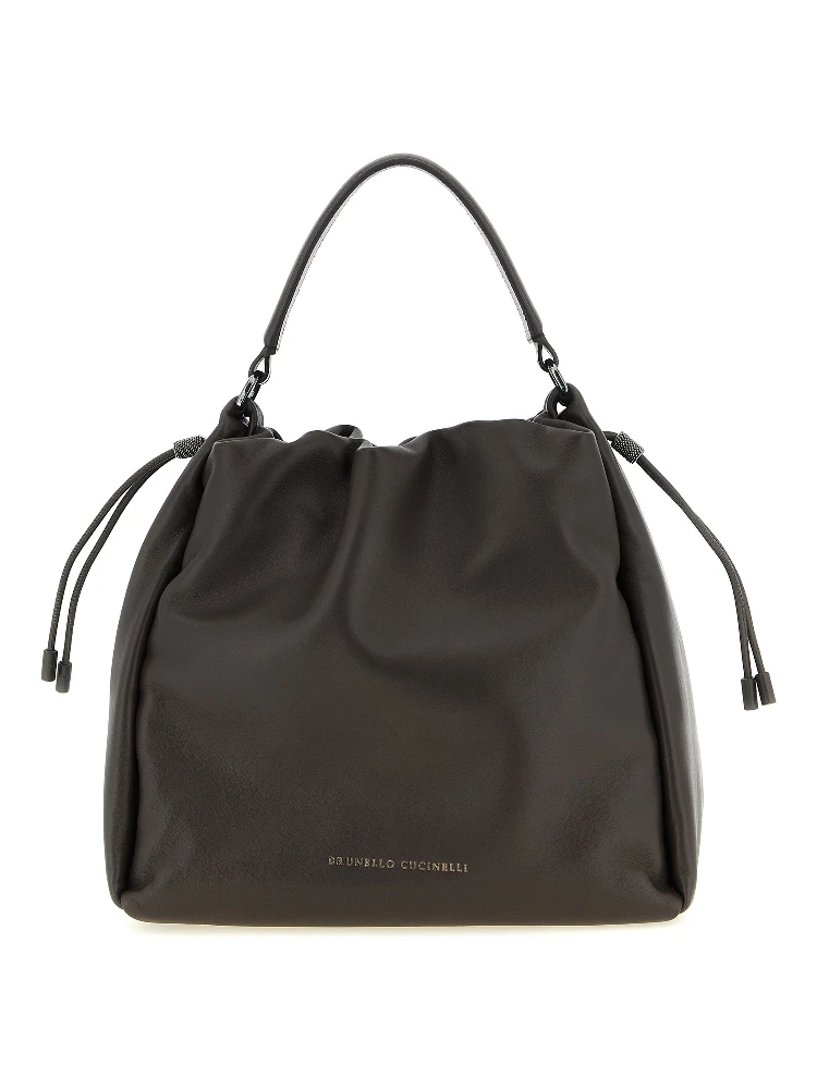 Brown Lamb Leather Handbag