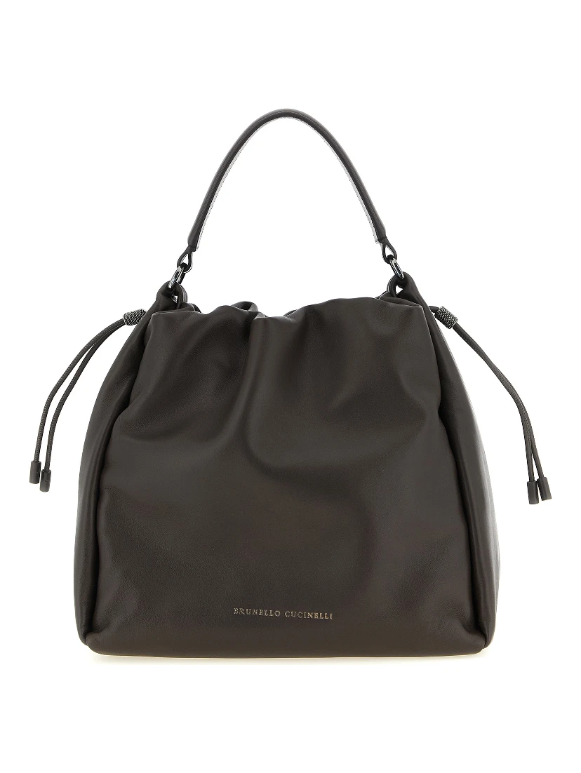 Brown Lamb Leather Handbag