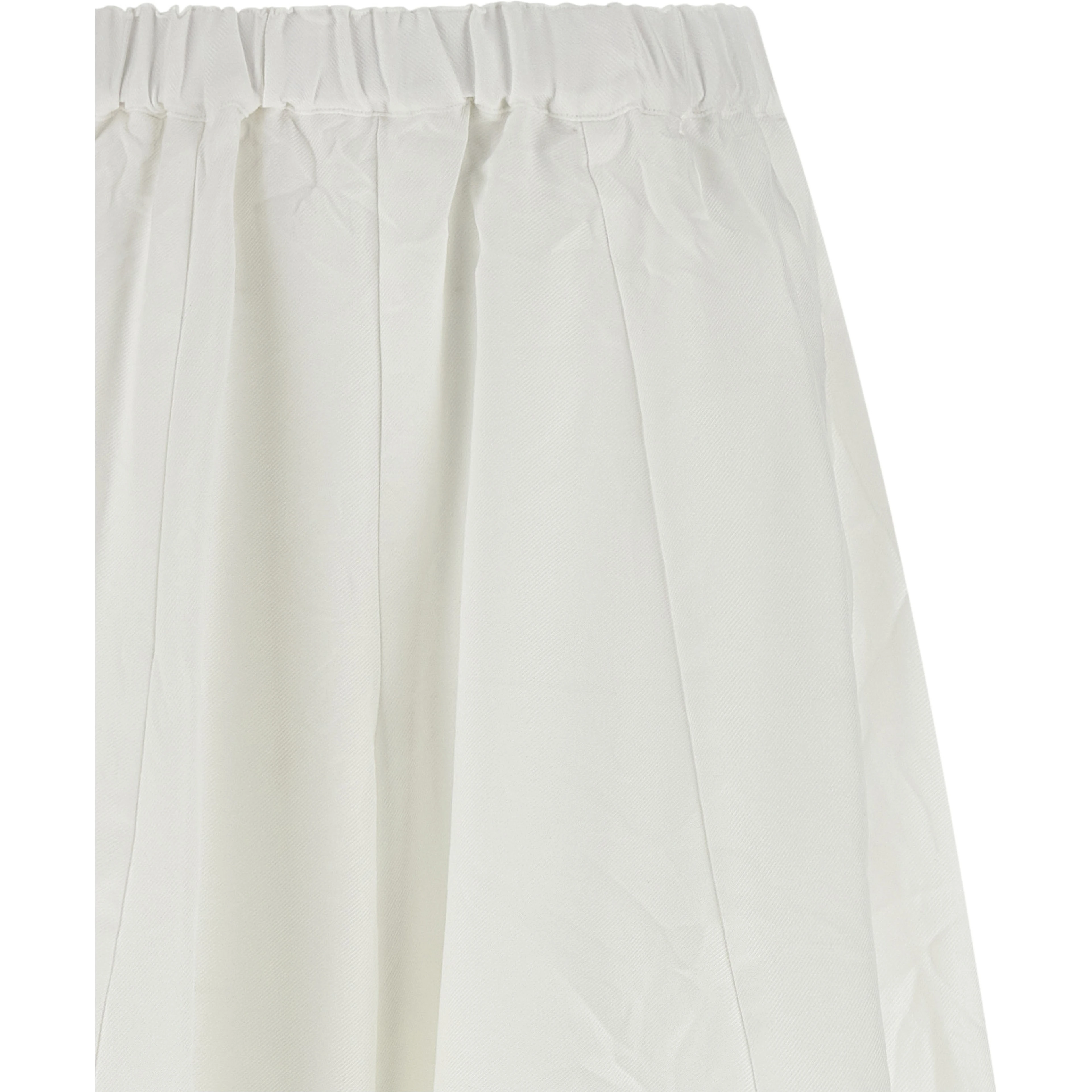 White Polyester Casual Pants