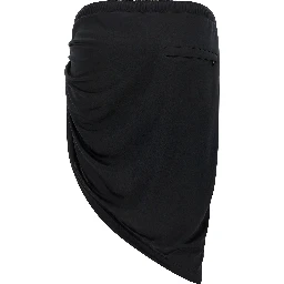 Black Polyester Long Skirt