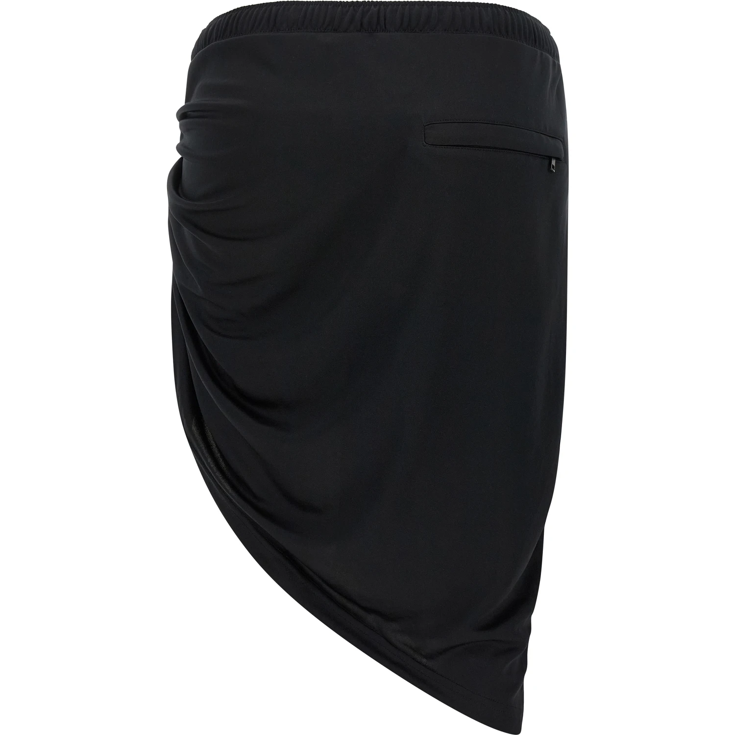 Black Polyester Long Skirt