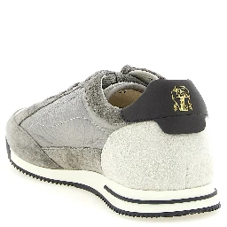 Gray Nubuc Leather Sneakers