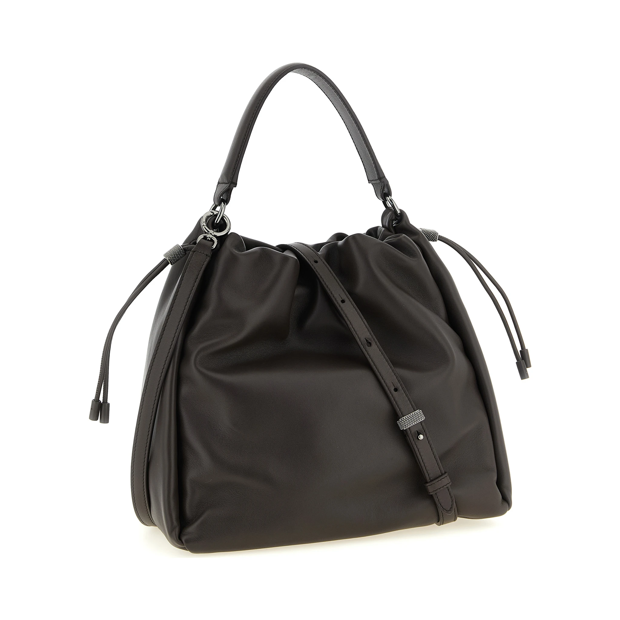 Brown Lamb Leather Handbag