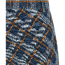 Blue Cotton Long Skirt