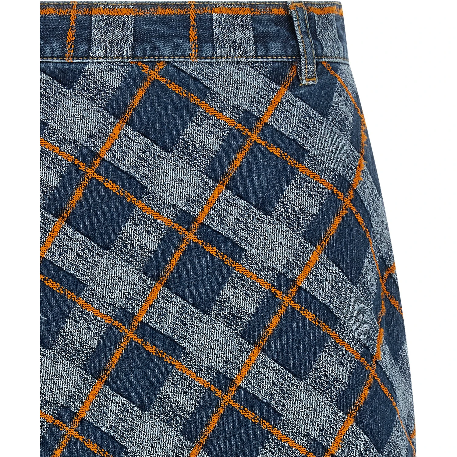 Blue Cotton Long Skirt