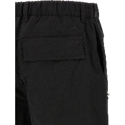 Black Polyamide Bermuda Shorts