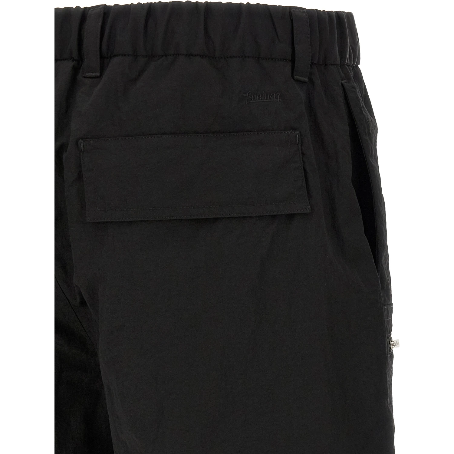 Black Polyamide Bermuda Shorts