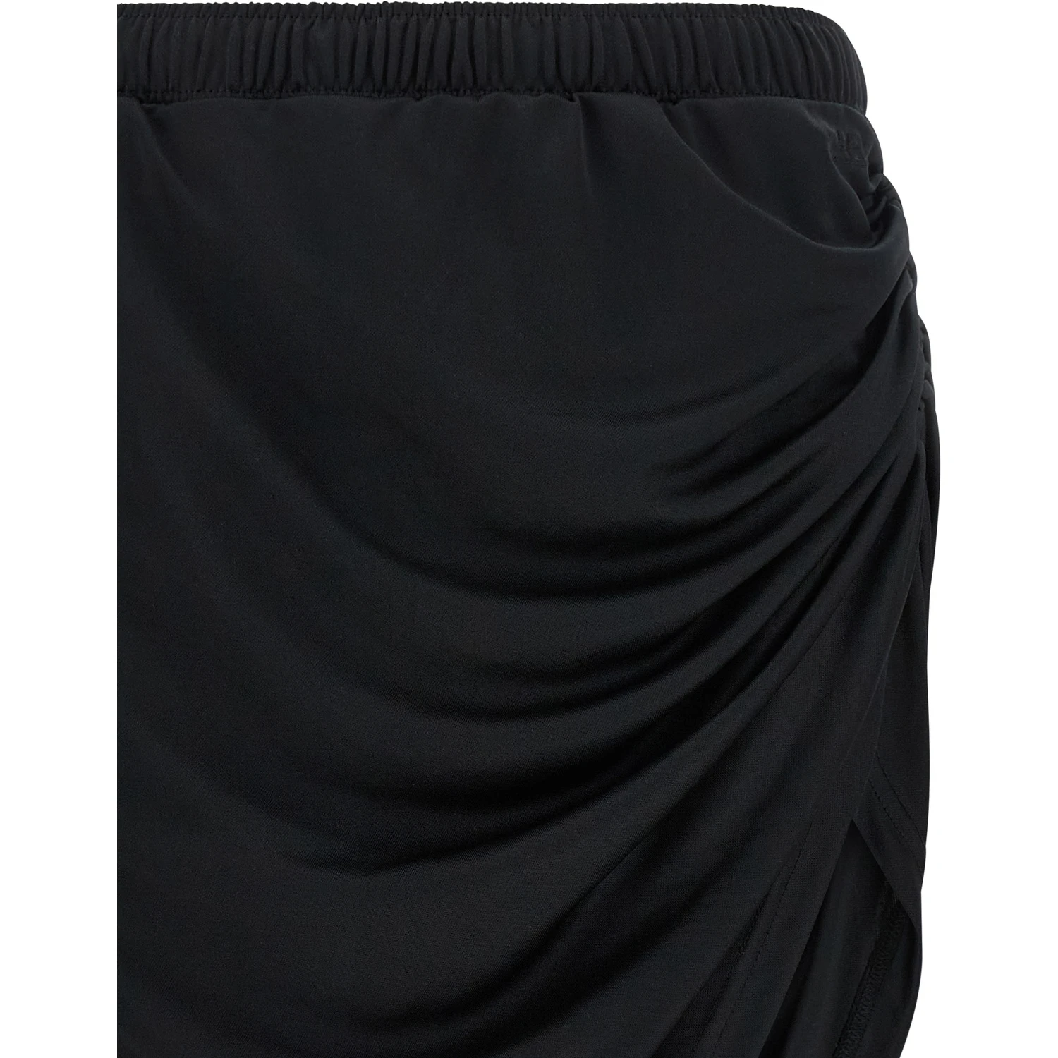 Black Polyester Long Skirt