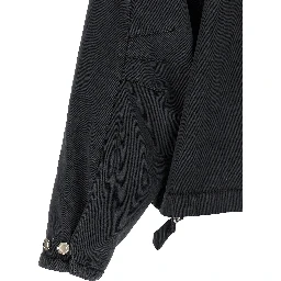 Black Cotton Shell Jacket
