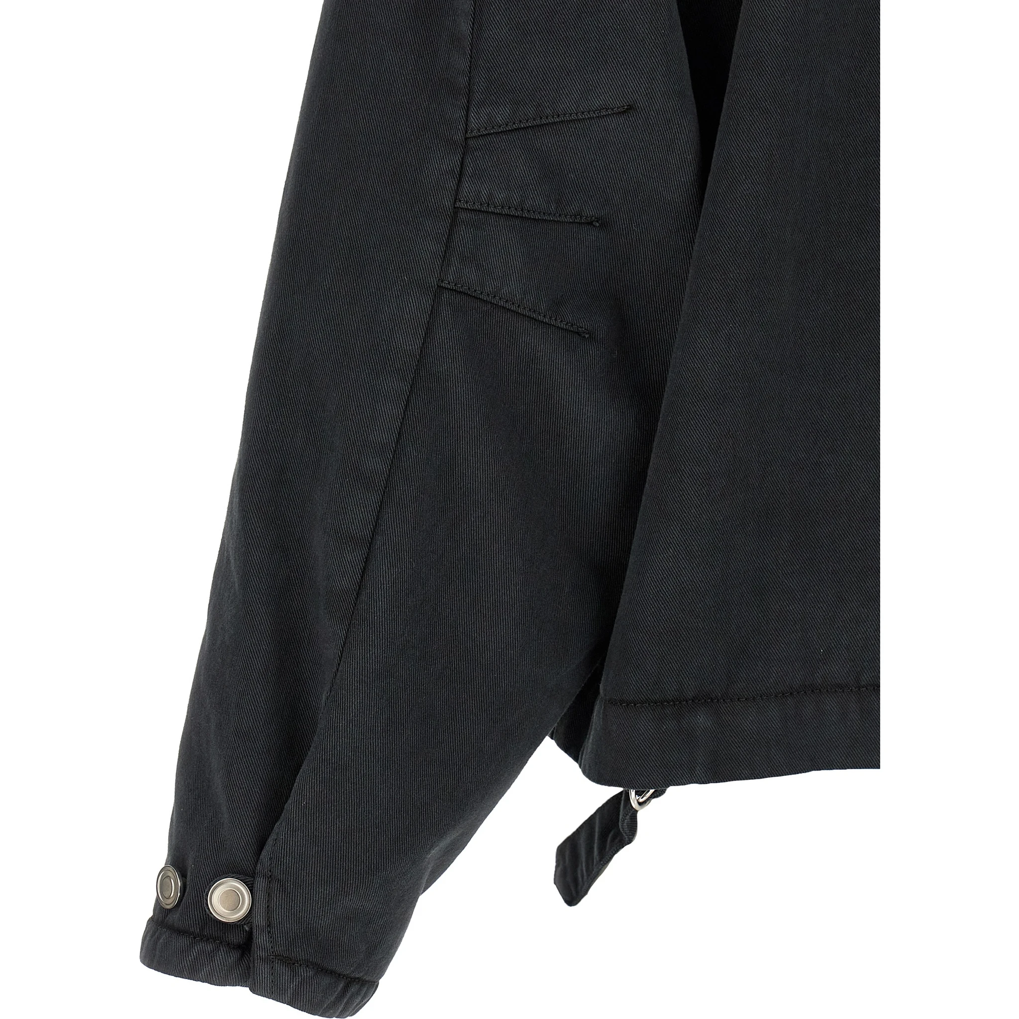 Black Cotton Shell Jacket