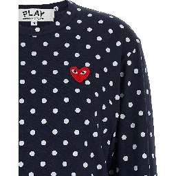Blue Cotton Long Sleeve T-Shirt