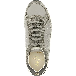 Gray Nubuc Leather Sneakers