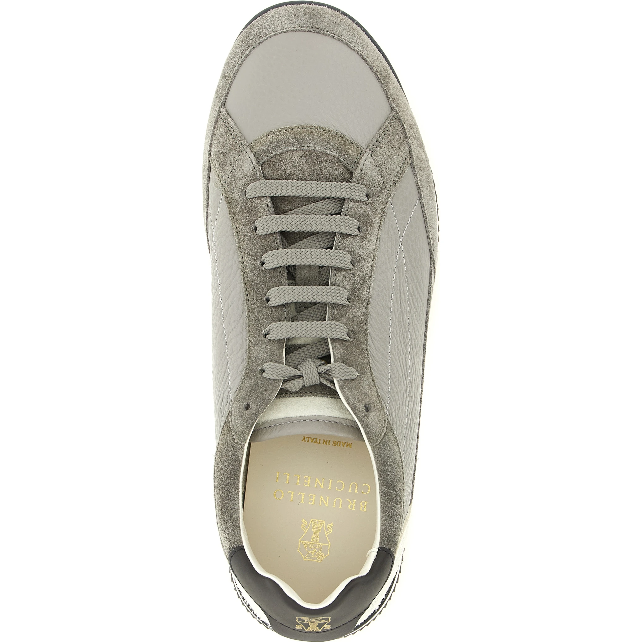 Gray Nubuc Leather Sneakers