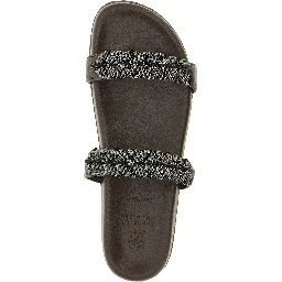 Brown Leather Slides