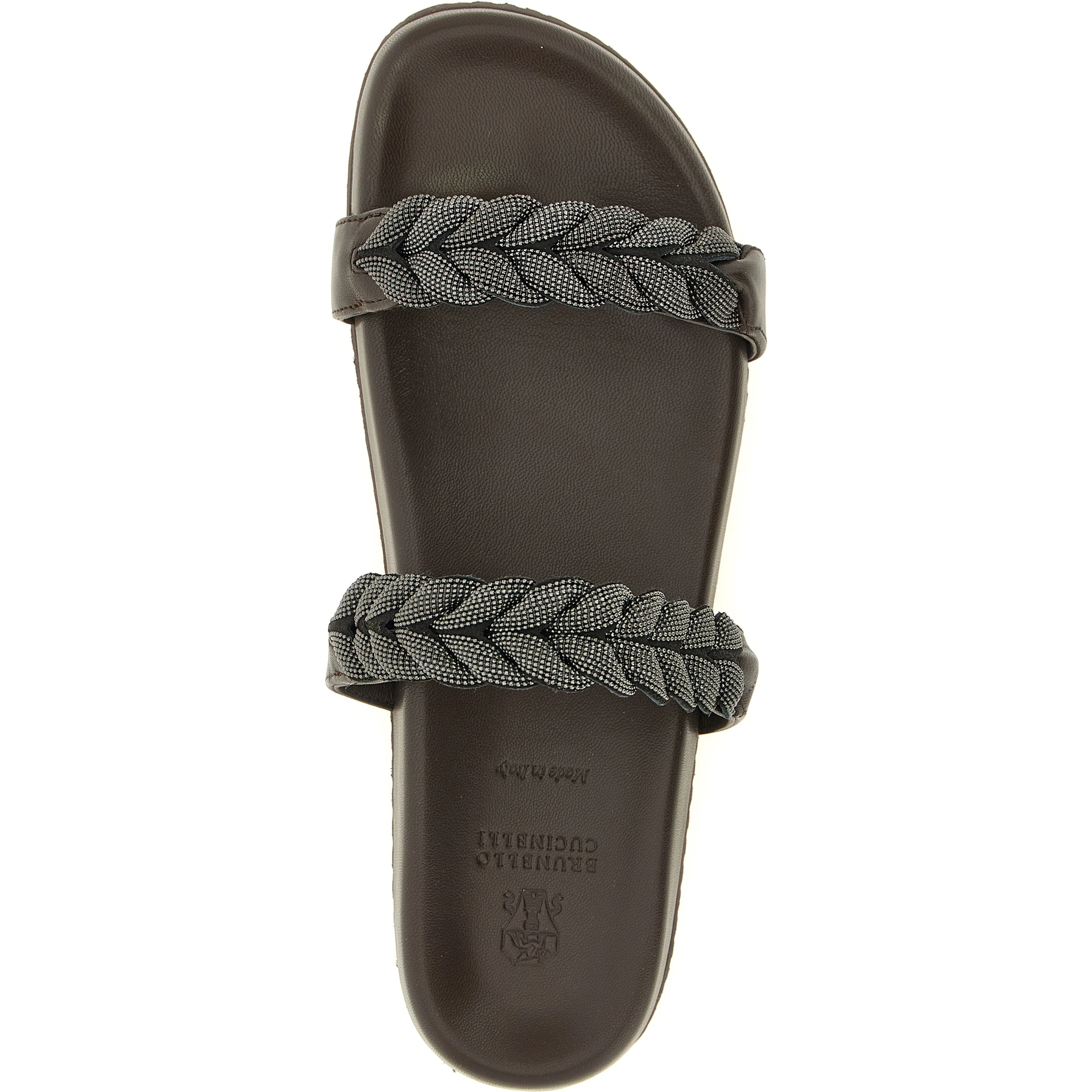 Brown Leather Slides