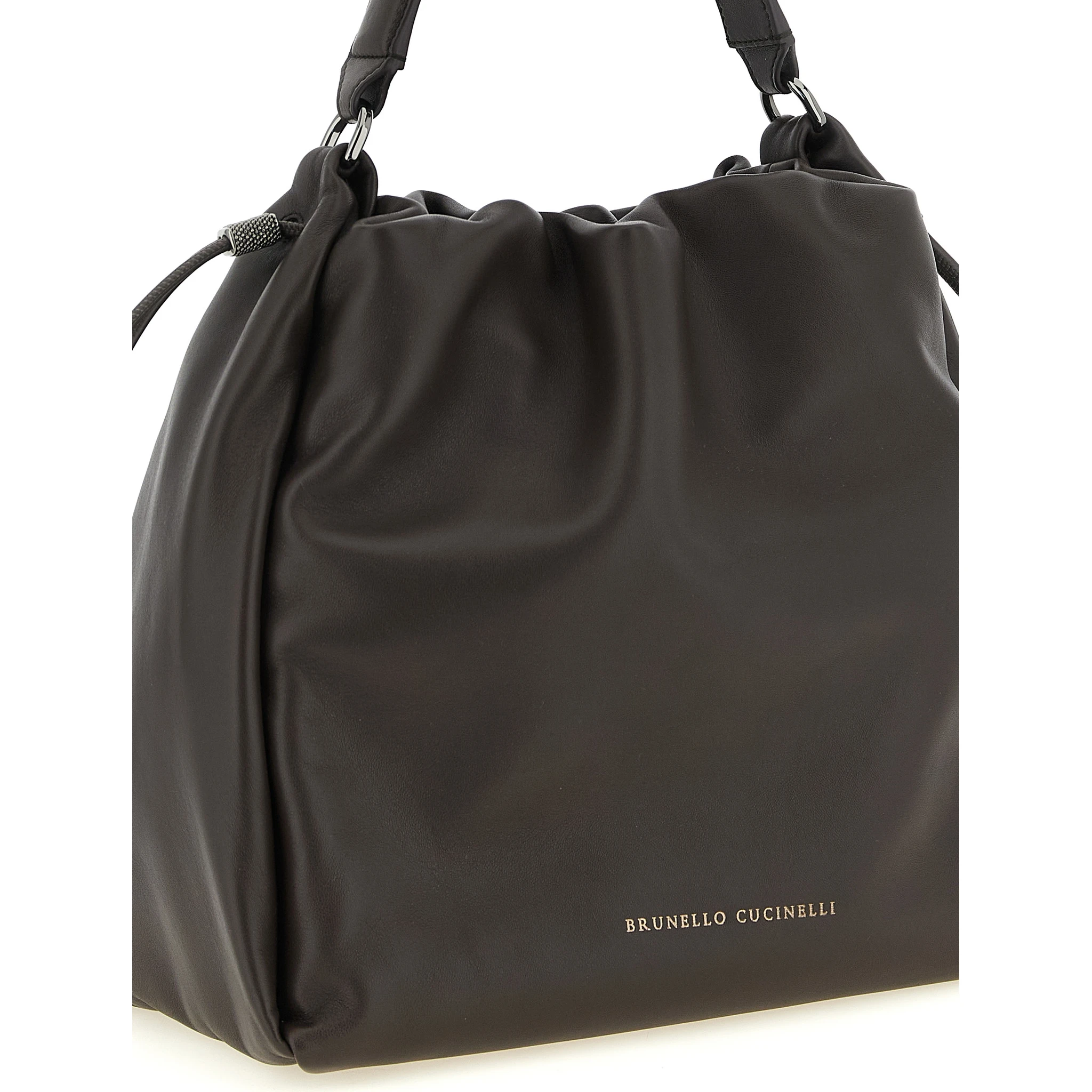 Brown Lamb Leather Handbag